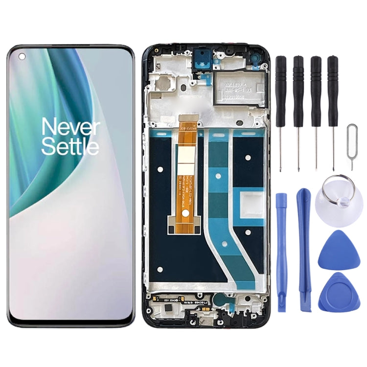 For OnePlus Nord N100 BE2013 Digitizer Full Assembly with OEM LCD Screen with Frame, For OnePlus Nord N100 For OnePlus Nord N100 BE2013 Digitizer Full Assembly with OEM LCD Screen with Frame, For OnePlus Nord N100